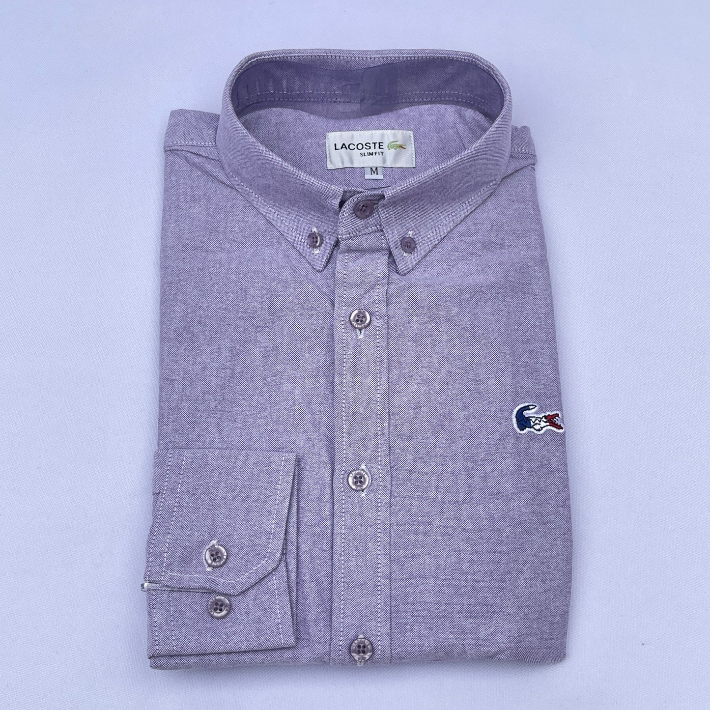 Men Custom Fit Lilac Oxford Shirt