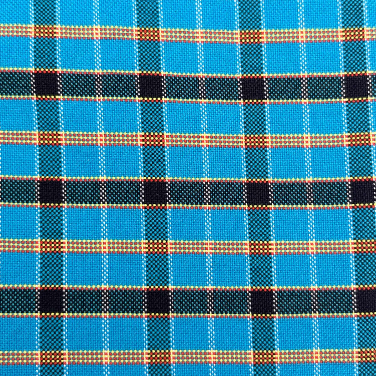 Sapphire Grid Check Oxford Custom Fit Long Sleeve
