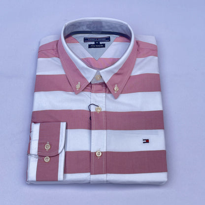 Pink Classic Oxford Custom Fit Long Sleeve