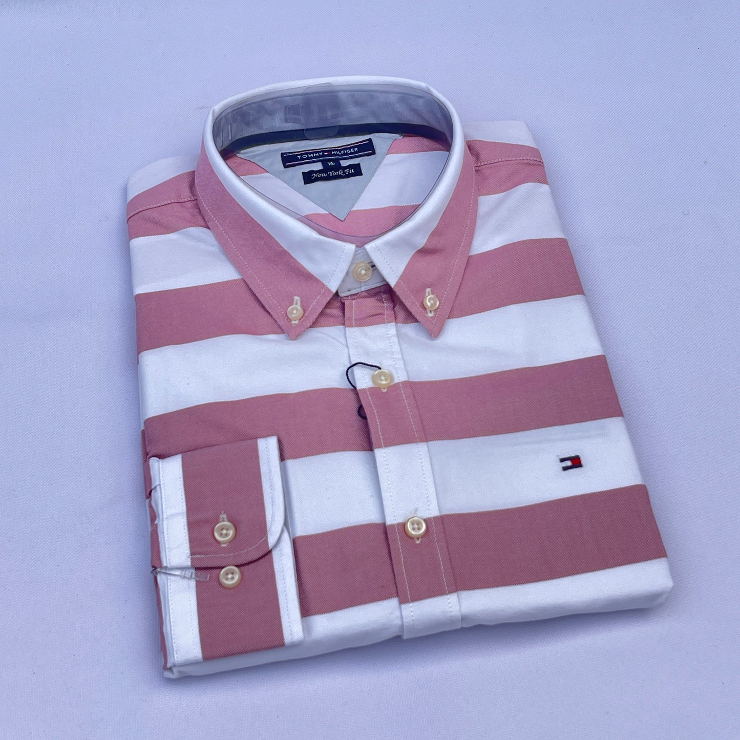 Pink Classic Oxford Custom Fit Long Sleeve