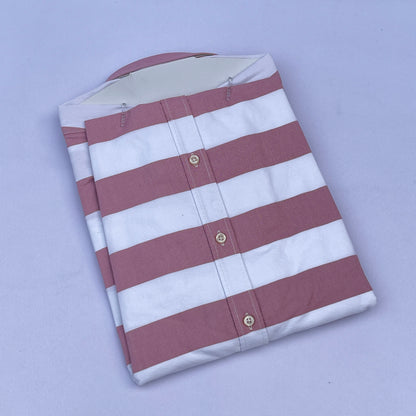 Pink Classic Oxford Custom Fit Long Sleeve