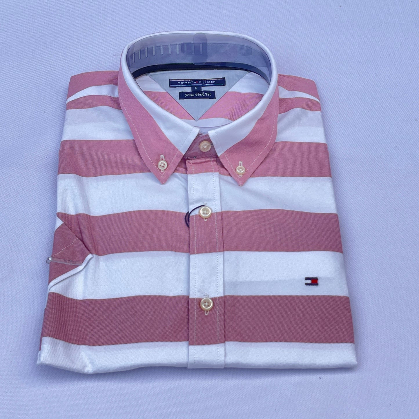 Pink Classic Oxford Custom Fit Short Sleeve