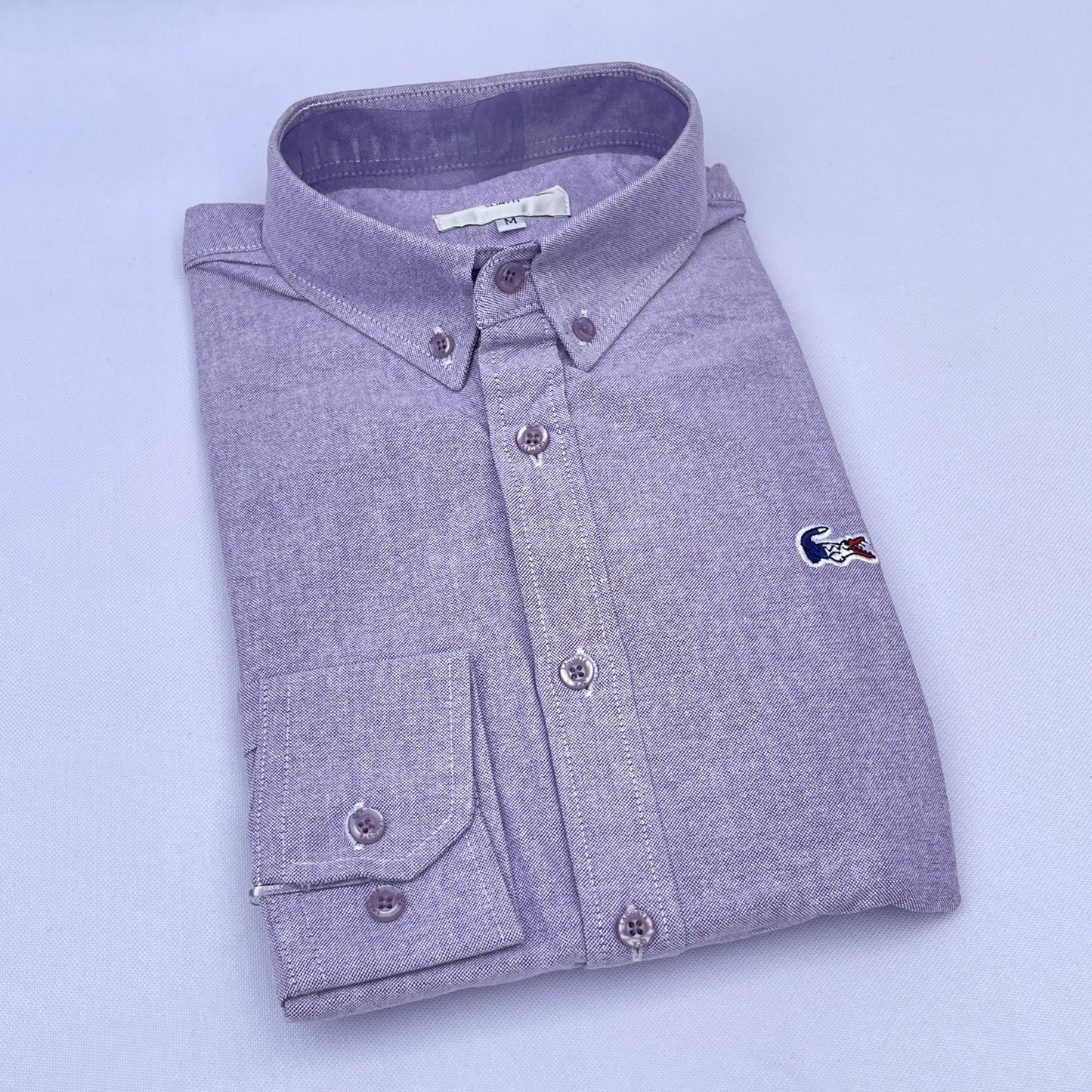 Men Custom Fit Lilac Oxford Shirt