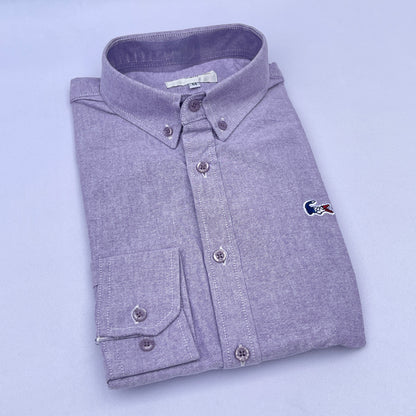 Men Custom Fit Lilac Oxford Shirt