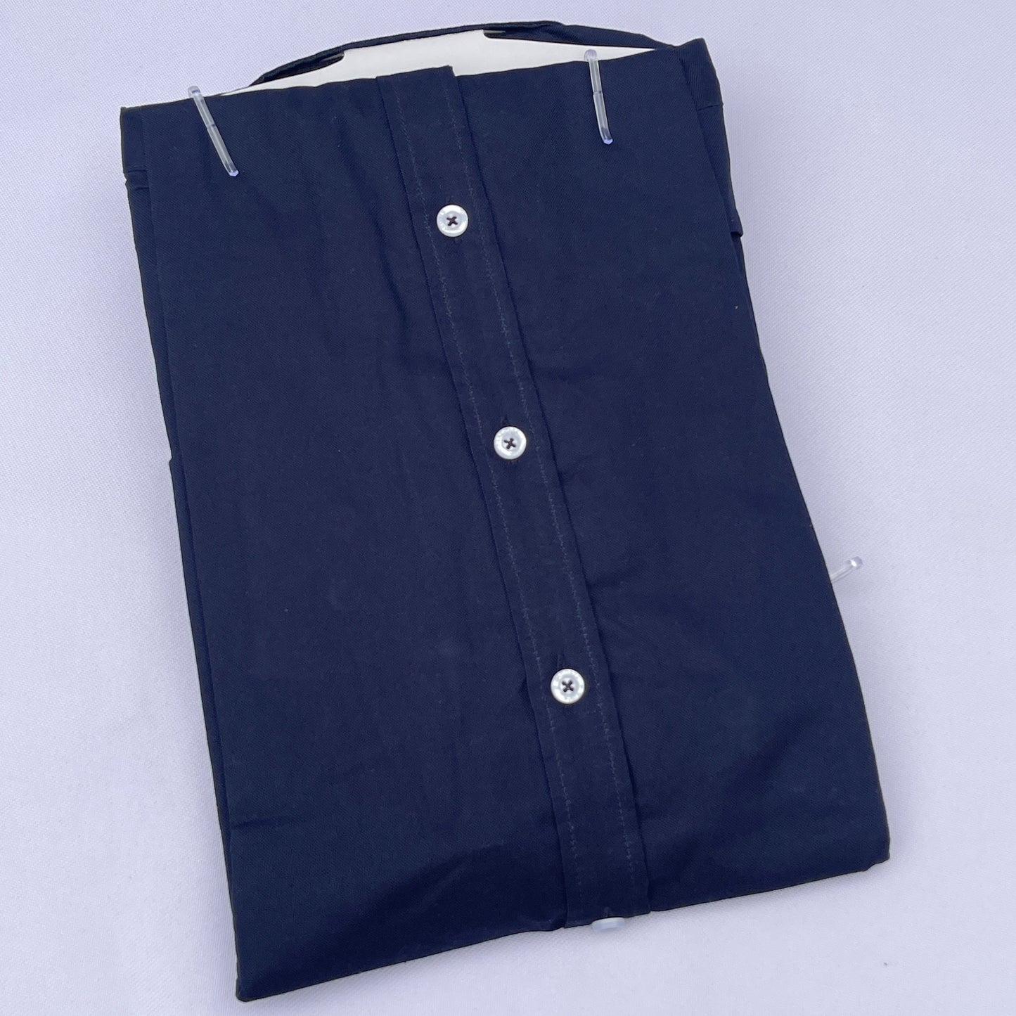 Men Custom Fit Navy Blue Oxford Shirt -LA4