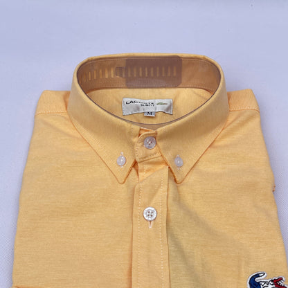 Men Custom Fit Pastel Yellow Oxford Shirt