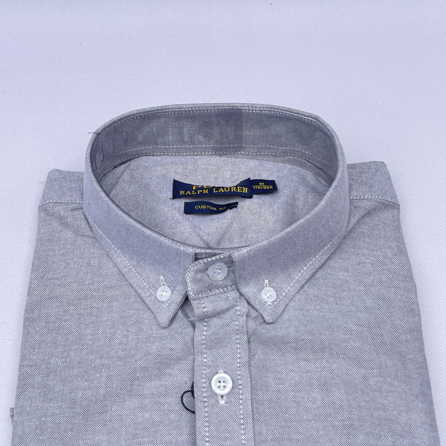Men Custom Fit Gray Oxford Shirt -PR3
