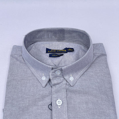 Men Custom Fit Gray Oxford Shirt -PR3