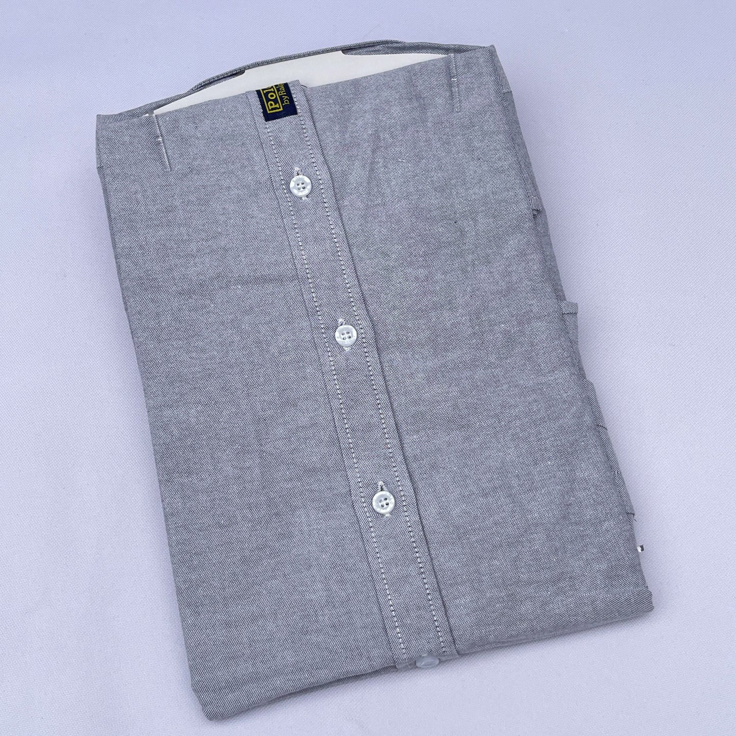 Men Custom Fit Gray Oxford Shirt -PR3