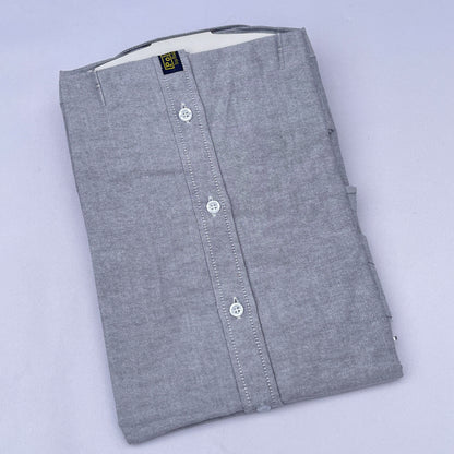 Men Custom Fit Gray Oxford Shirt -PR3