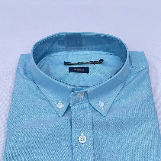 Men Custom Fit Arctic Blue Oxford Shirt -PR5