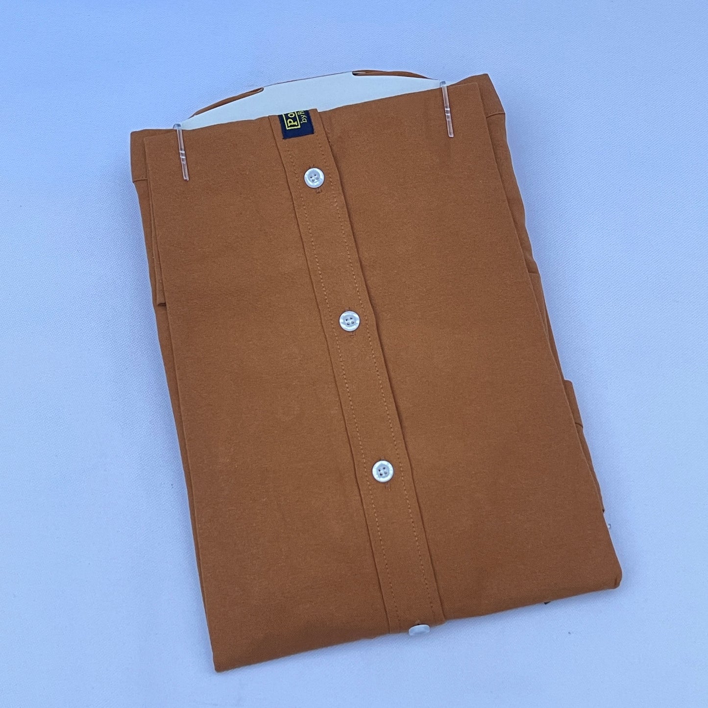 Men Custom Fit Caramel Oxford Shirt