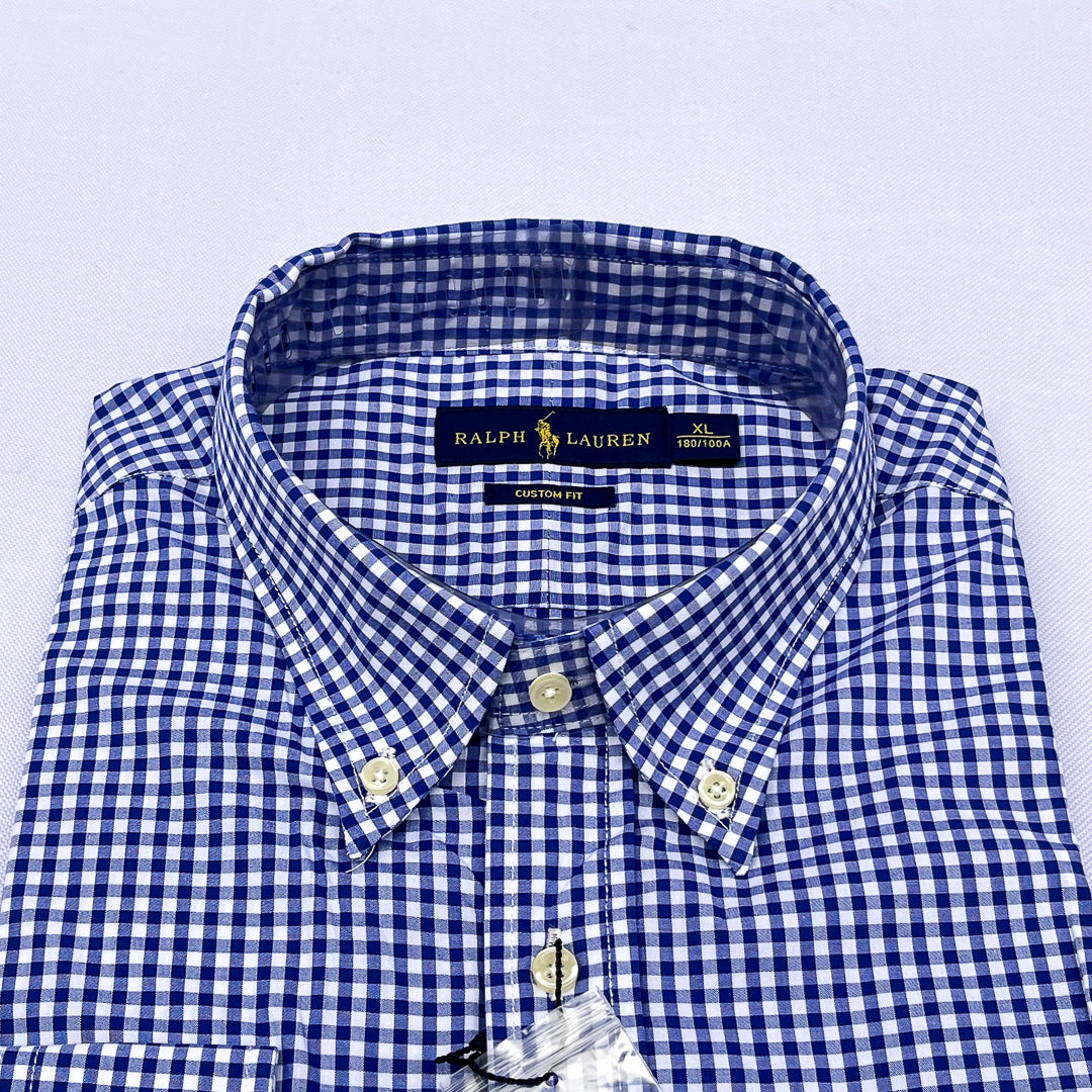Classic Sapphire Check Custom Fit Long Sleeve