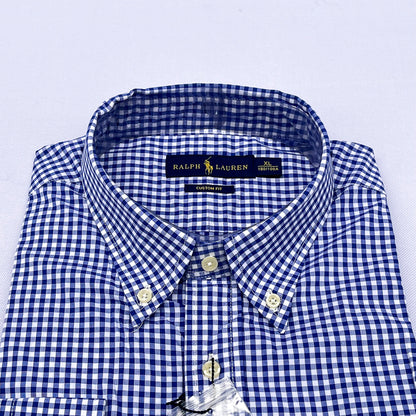 Classic Sapphire Check Custom Fit Long Sleeve