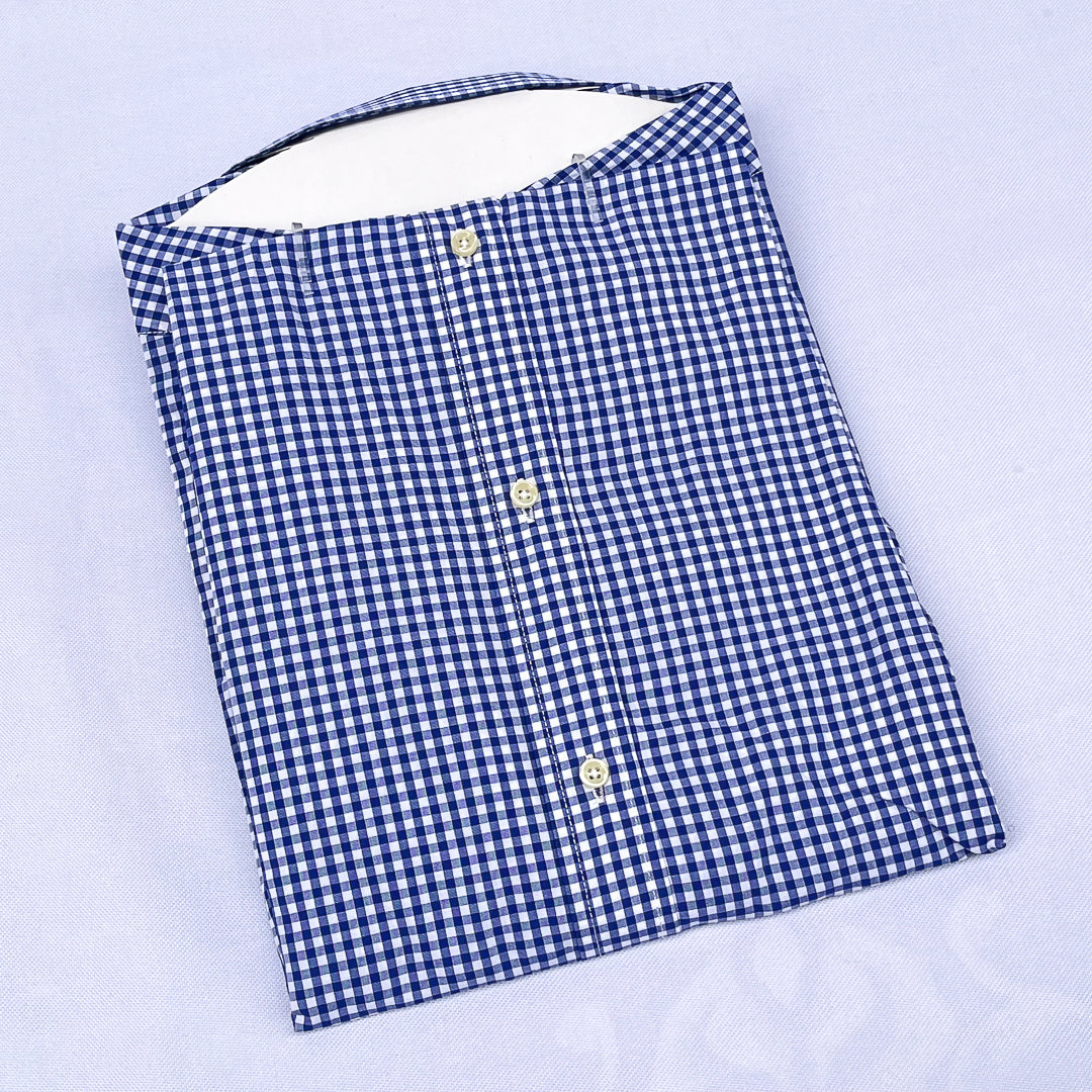 Classic Sapphire Check Custom Fit Long Sleeve