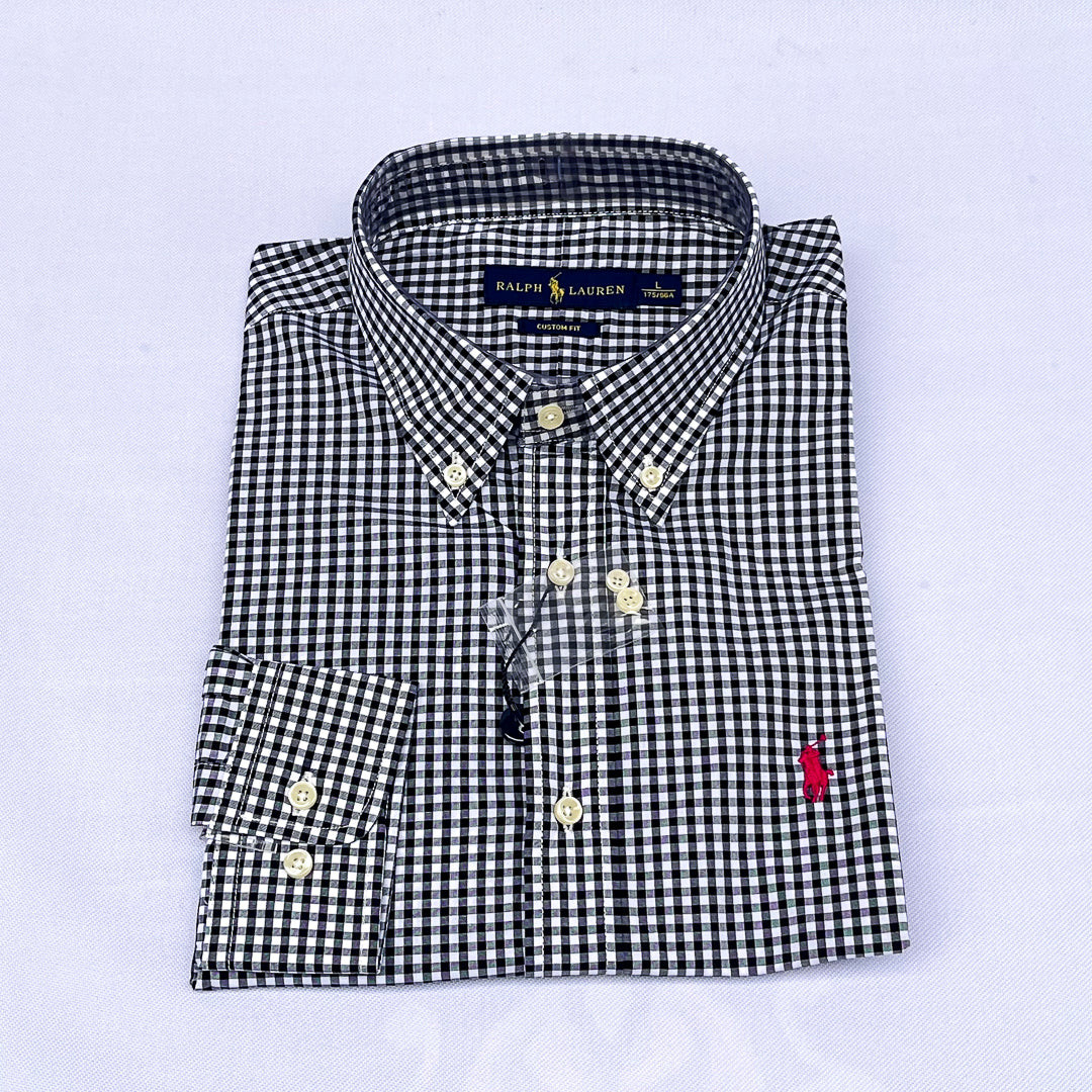 Classic Midnight Check Custom Fit Long Sleeve