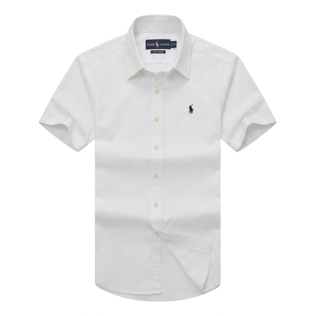 White Oxford Custom Fit Plain Short Sleeve