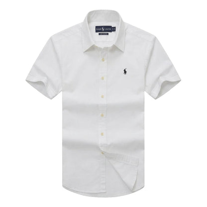 White Oxford Custom Fit Plain Short Sleeve