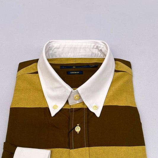 Olive & Sage Bold Stripe Custom Fit Long Sleeve