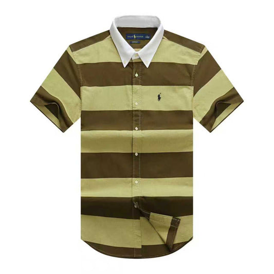 Olive & Sage Bold Stripe Custom Fit Short Sleeve
