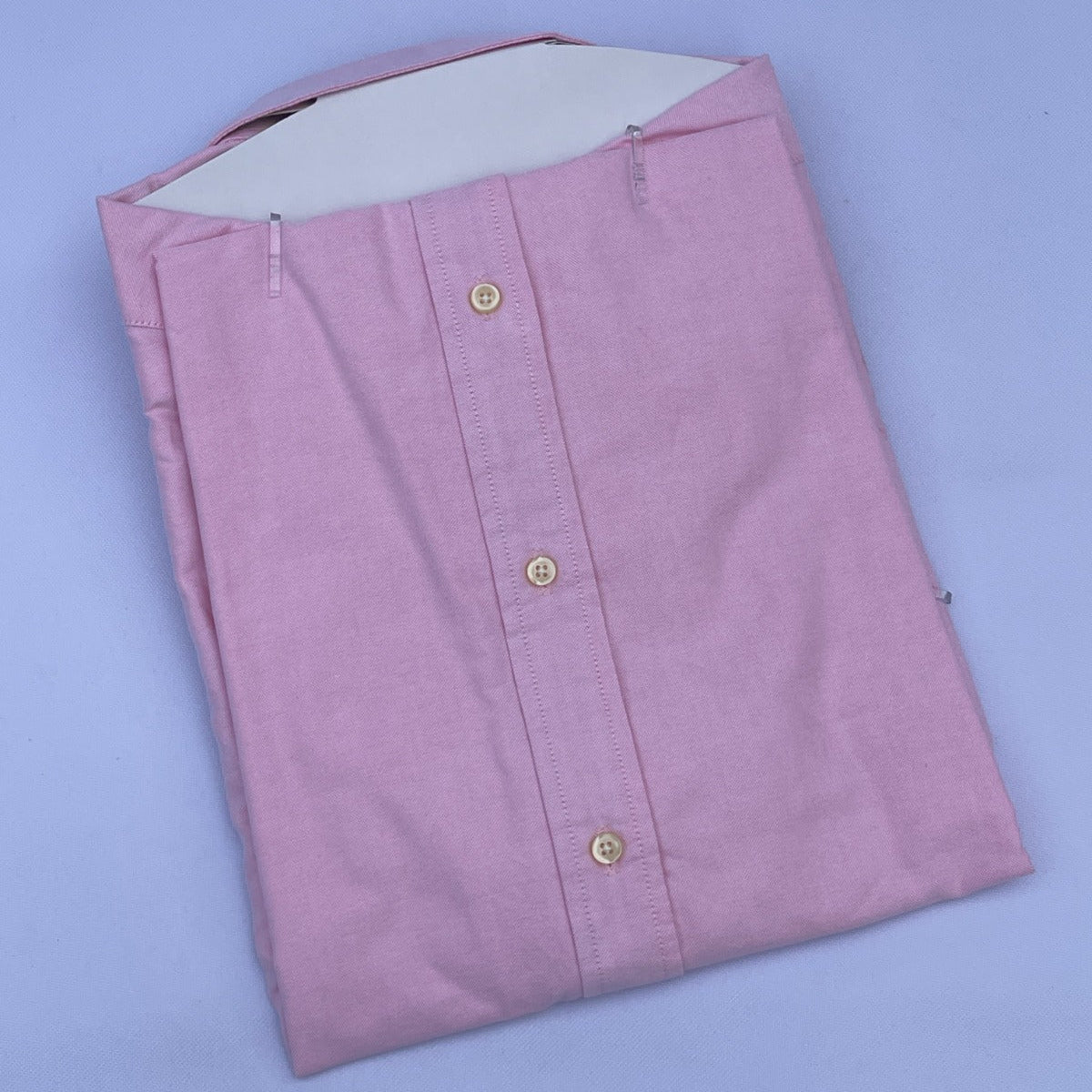 Pink Oxford Custom Fit Plain Short Sleeve