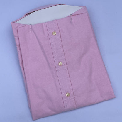 Pink Oxford Custom Fit Plain Short Sleeve