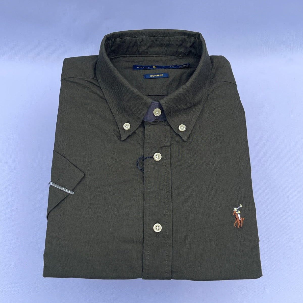 Forest Green Oxford Custom Fit Plain Short Sleeve