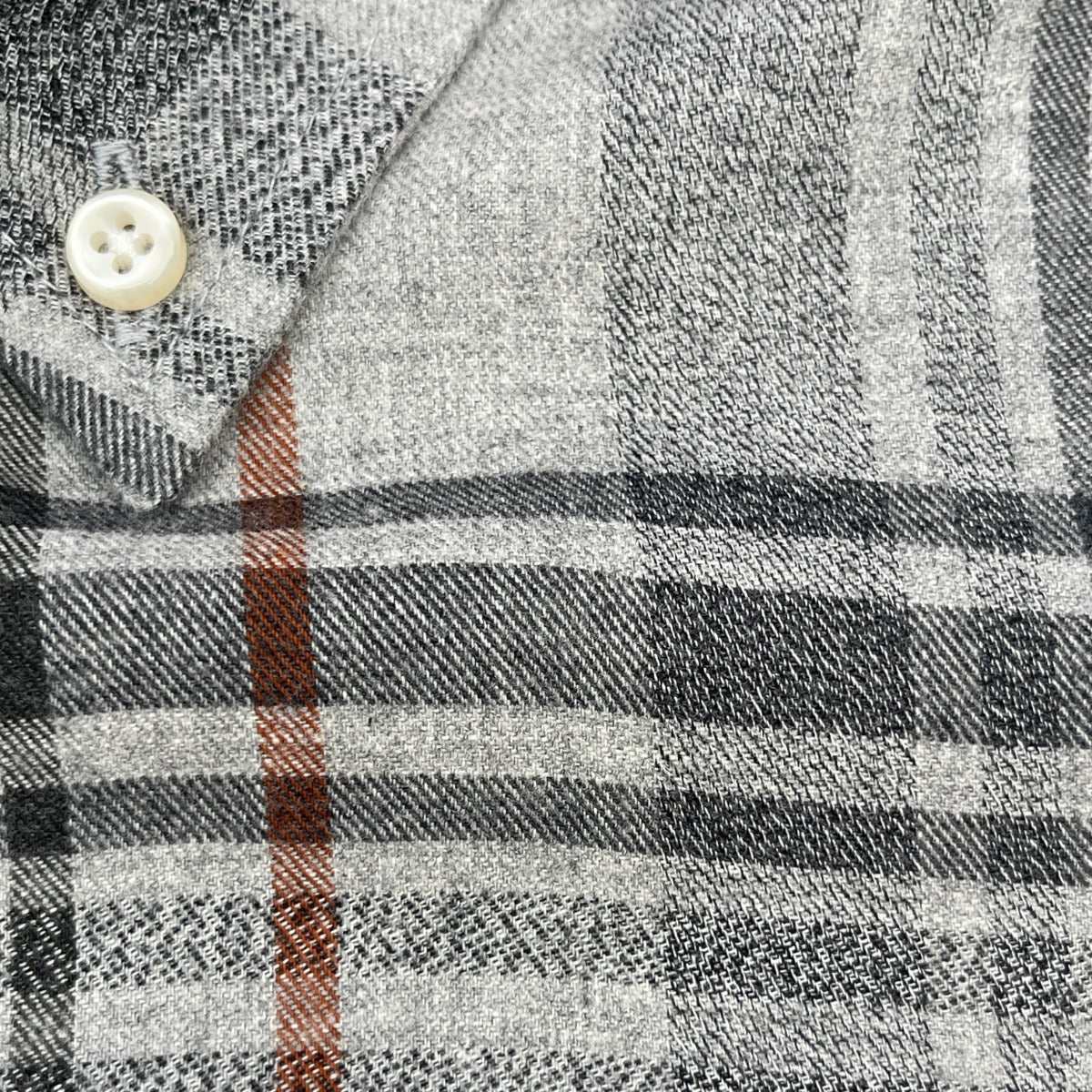 Gray Heather Plaid Oxford Custom Fit Long Sleeve