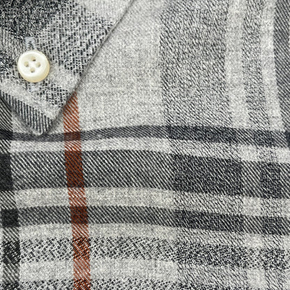 Gray Heather Plaid Oxford Custom Fit Long Sleeve